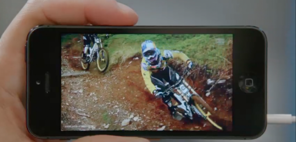 Das neue iPhone 5 wird mit einem Video beworben, in dem Mountainbiker zu sehen sind