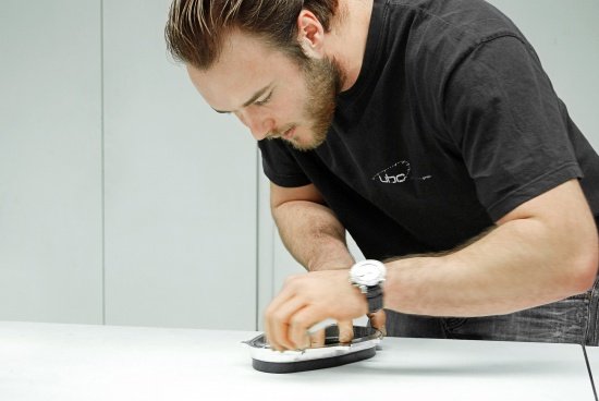 Der Designer bei der Arbeit. 