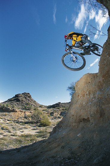 Beim Testen - Markus zu Zeiten als bike-Testredakteur. Bild von Sterling Lorence