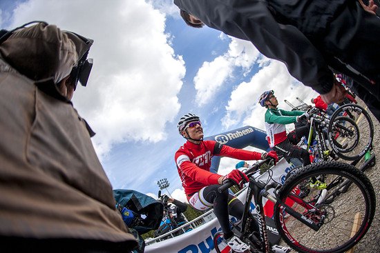 Kulhavy und Fontana beim Aufwärmen