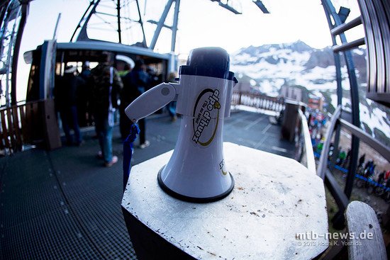 Hiermit werden nachher die Rennfahrer angefeuert