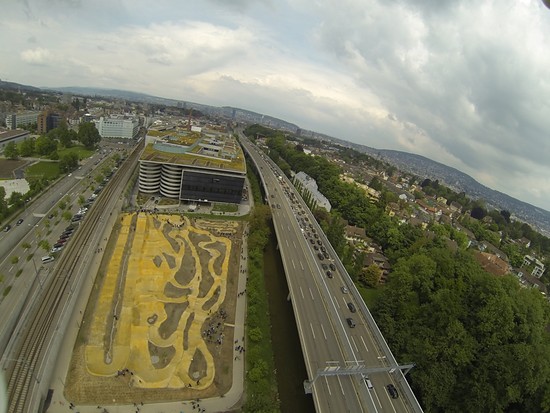 Pumptrack Zürich - Ansicht aus der Luft