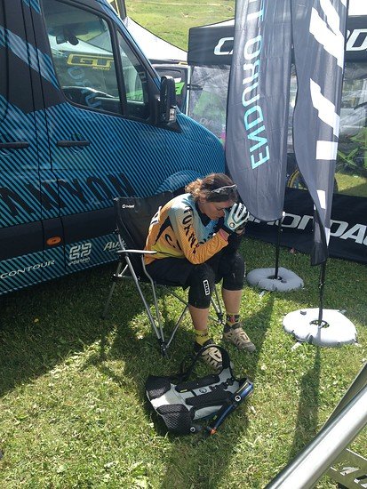 Volle Konzentration vor der letzten Etappe.