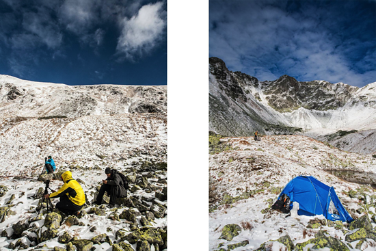Morgens wachten wir gegen halb acht auf und waren ziemlich gefrustet - ordentlich durchgefroren und mit klammen Klamotten. Doch dann klarte der Himmel auf - danke, liebe Natur!