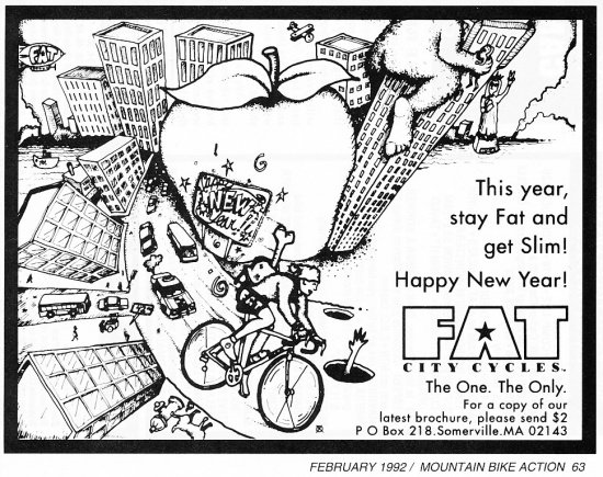 Fat City Cycles Ad Happy &#039;92