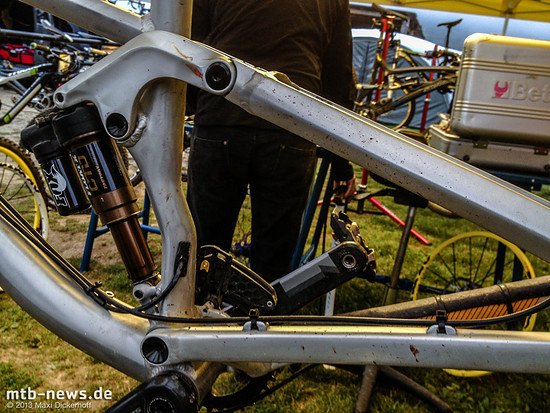 Blutspritzer an Fabiens Bike