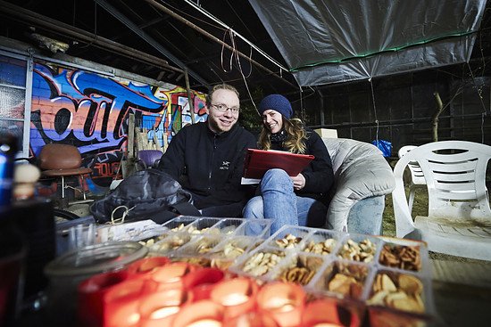 Vorfreude auf verdientes Abendessen
