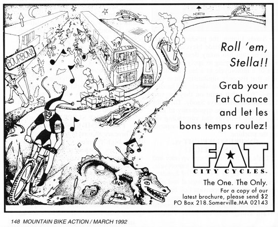 Fat City Cycles (Fat Chance) Ad Stella &#039;92