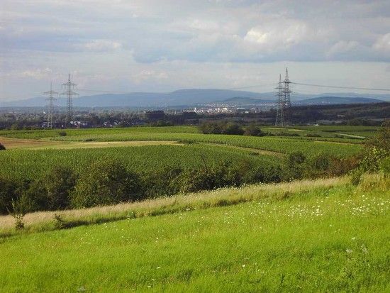 Blick vom Kraichgau in den Odenwald