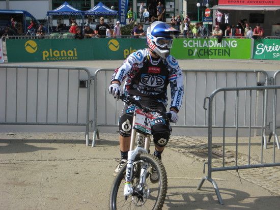 Schladming UCI WC 2009/Ge Atherton beim Training