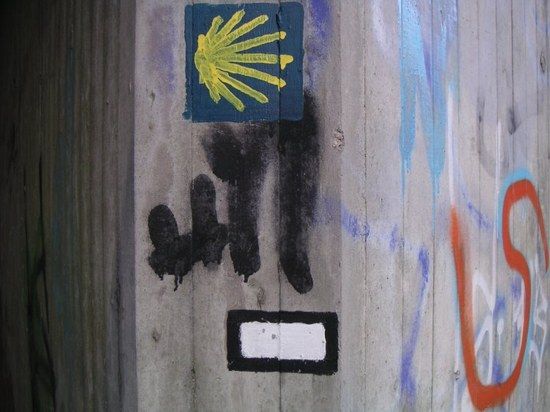 Jakobsweg: Graffiti-Zeichen
