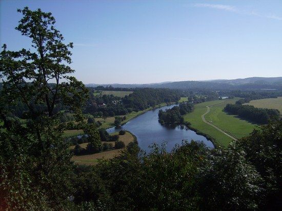 Blick von Hattingen-Blankenstein über die Ruhr