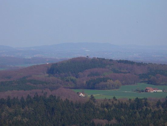 Blick über den Teuto vom Aussichtsturm nach Süden