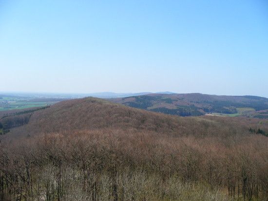 Blick über den Teuto vom Aussichtsturm nach Norden