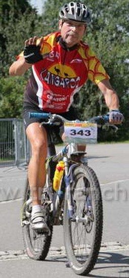 Gruß im Start-Ziel EBM Seiffen