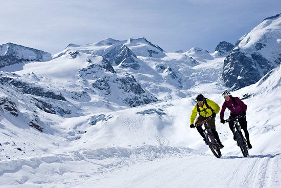 MTB Wintershooting  St. Moritz by Markus Greber