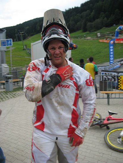 im Ziel nach dem Sturz