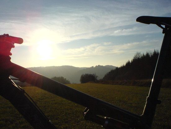 Schwäbische Alb Sonnenuntergang im Herbst