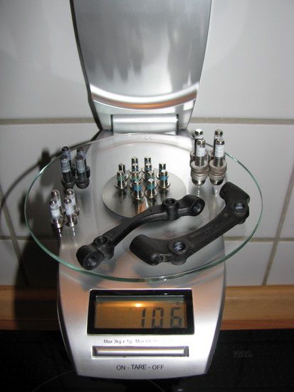 Avid Juicy Ultimate Titan-/Stahlschrauben, v+h, mit 160er Adapter für vorne