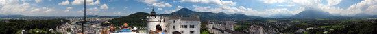 Salzburg - 360° Blick vom Turm der Festung