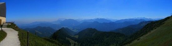 Panoramabild vom Hochfelln nach Süden