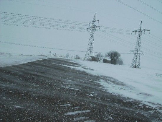 Geiseltalrunde bei Schneesturm