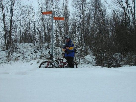 Geiseltalrunde bei Schneesturm