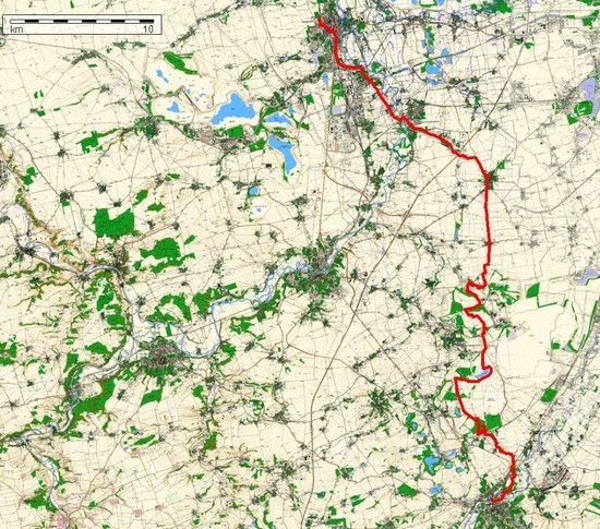 Strecke Tour Zeitz-Lützen