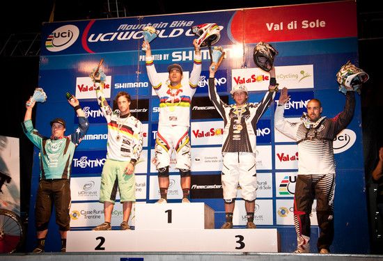 Val di Sole World Cup 4X Siegerehrung Herren