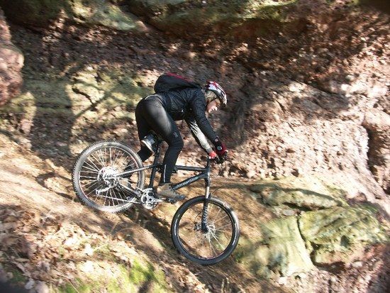 Steilpassage: Eddy in der Rureifel