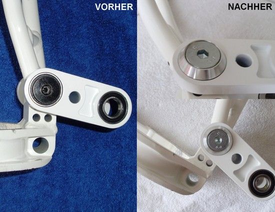 Lagerabdeckung (vorher/nachher)