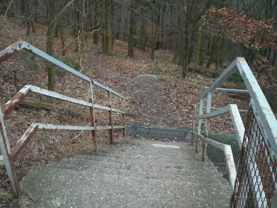 Treppe mit Absatz zum Kettenblatt schreddern ;-)