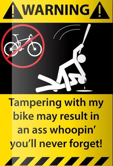 Warnschilder für Biker