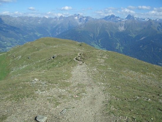 Trailstück vom Fisser Joch runter zum Frommeskreuz