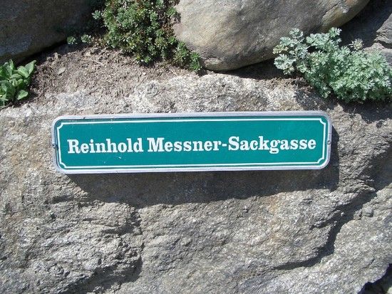 Kurz unter dem Schloss Juval (Reihold Messner)