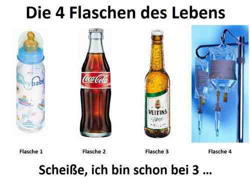 die 4 Flaschen des Lebens