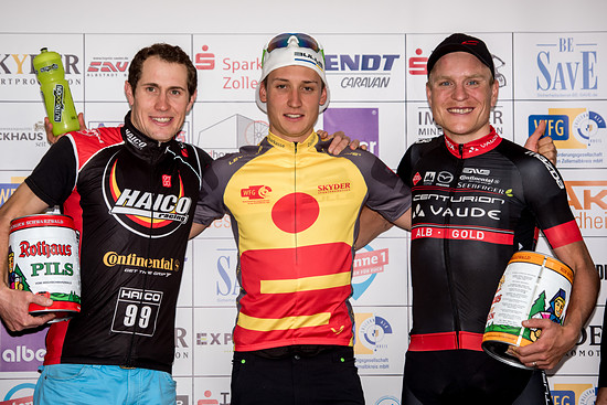 Das Podium der Herren: Matthias Pfrommer, Simon Stiebjahn und Hannes Genze.