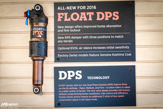 Ganz neu vorgestellt wurde der Fox Float DPS Dämpfer, der auf Einsatzbereiche von XC bis All-Mountain abzielt