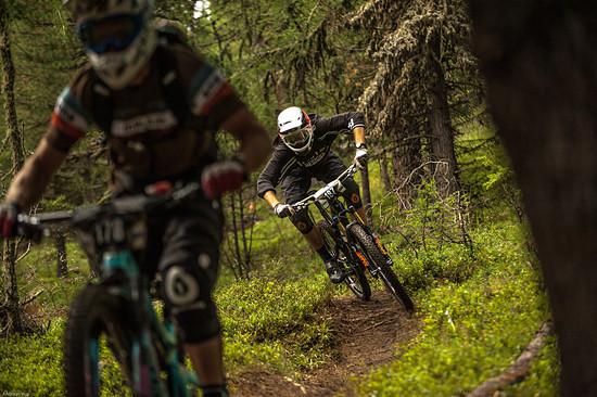 Carlo Zotea (ITA) und Alessandro Fontana (ITA) auf Stage 1