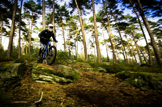 Das selbstgebaute Rad im Einsatz.