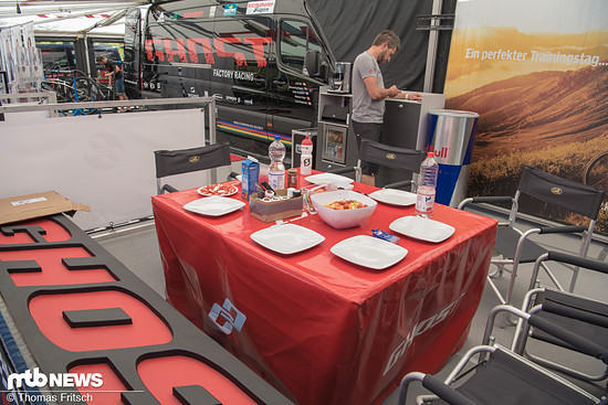 Essenszeit beim Ghost Factory Team