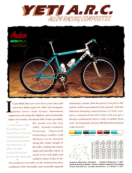 Yeti Cycles Katalog A.R.C. &#039;96