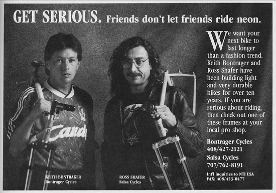 Keith Bontrager &amp; Ross Shafer (Salsa Cycles) Ad Serious
