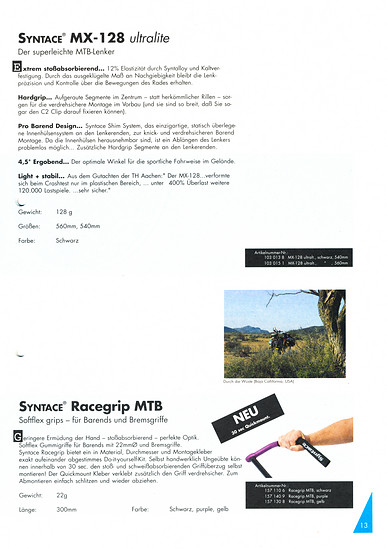 Syntace (Jo Klieber) Katalog &#039;93 (13von20)