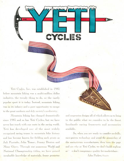 Yeti Cycles Katalog &#039;94 (1von8)