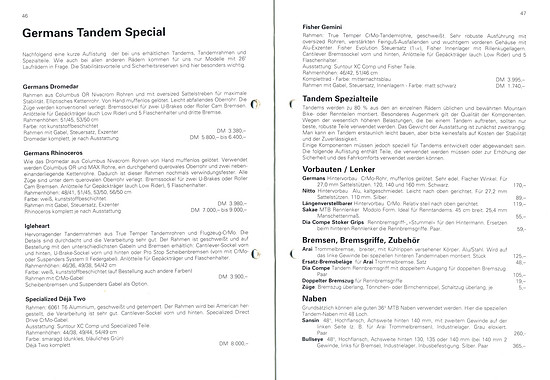 Germans Cycles Katalog &#039;93 (46+47von60)
