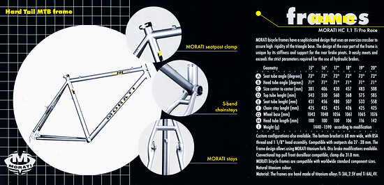 Morati HC 1.1 Ti Pro Race Hard Tail MTB Frame &#039;02 (5von16)