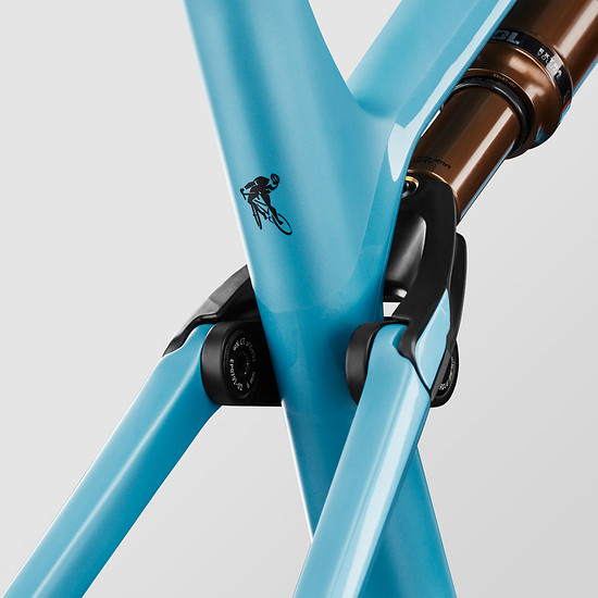 ... die dem angelenkten Eingelenker Gewicht sparen und das Bike richtig steif machen!