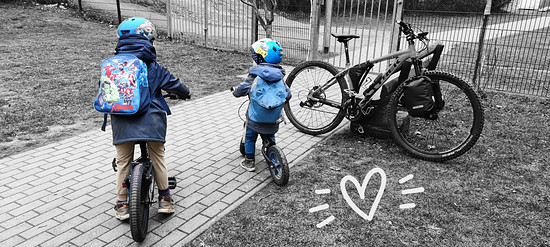 Kids abholen und kleiner Taschentest🚵🏻💨