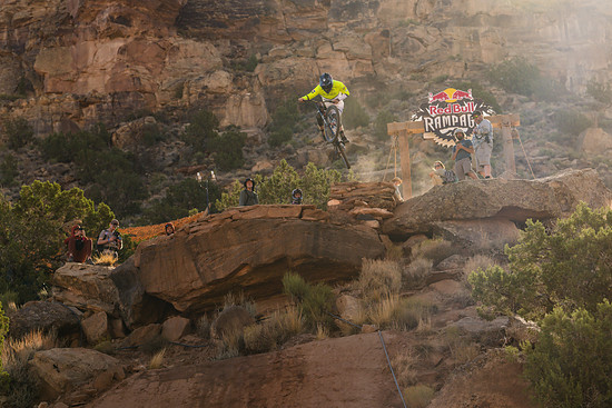 Luke Whitlock rides the course during day 3 practice at Red Bull Rampage inSt. George, Utah, USA on October 9, 2024. // Christian Pondella / Red Bull Content Pool // SI202410100079 // Usage for editorial use only //